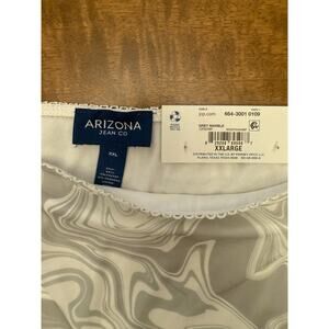 XXL Gray Marble Print‎ Mesh Mini Skirt Double Layer Stretch Y2K 90s Club Flow